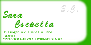 sara csepella business card
